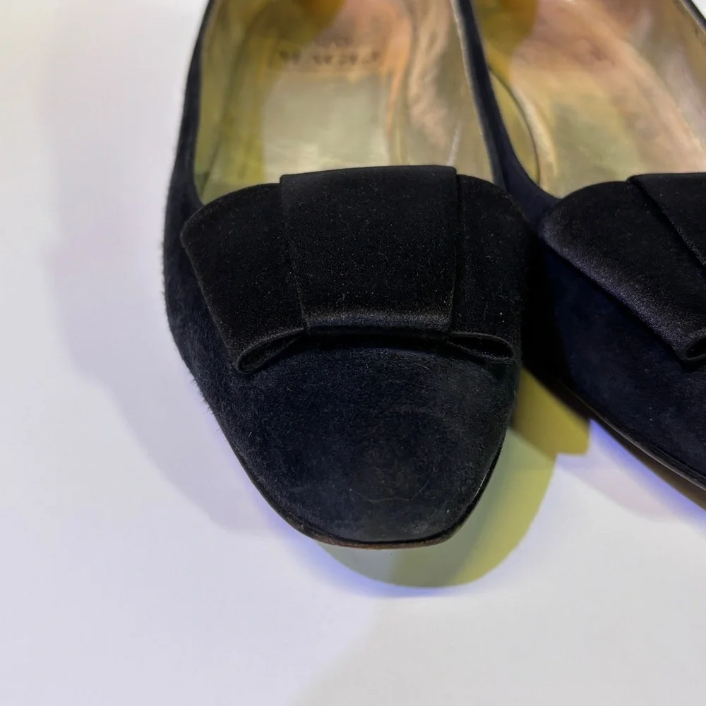Vintage Magli Black Women's Shoes with Bow Detail